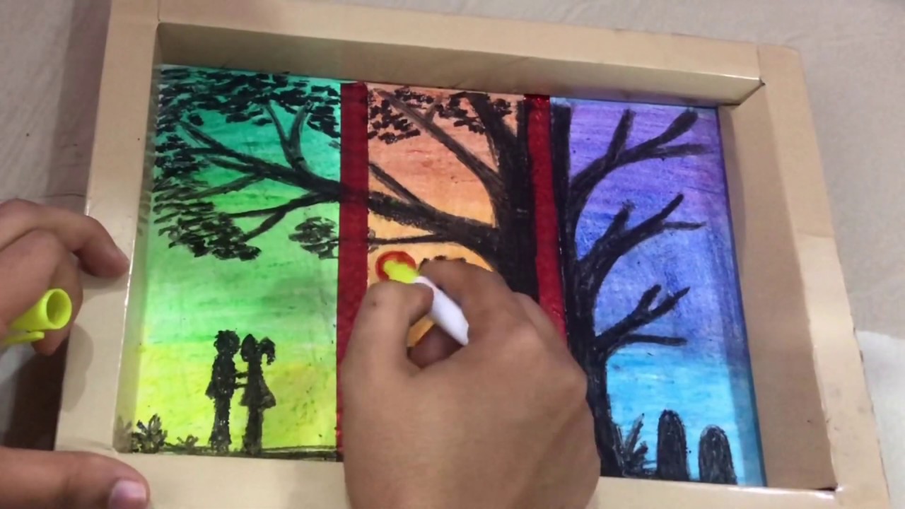 How to make easy crayon painting