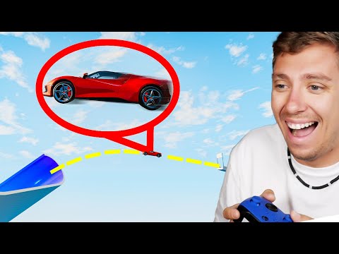 Jumping Cars off MEGA Ramp in beamNG (who will go furthest)