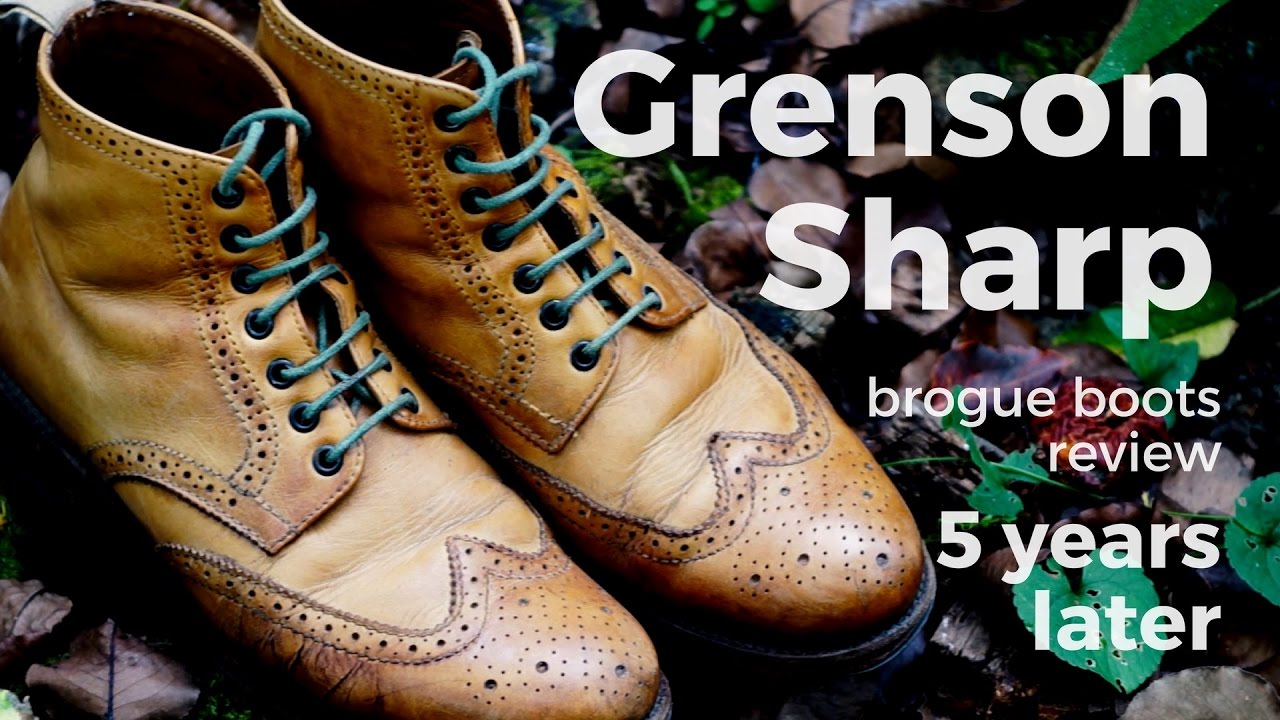 grenson sharp brogue boots