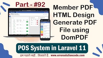 How to Member PDF HTML Design Generate PDF File using DomPDF