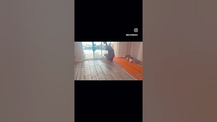 Large room tile install