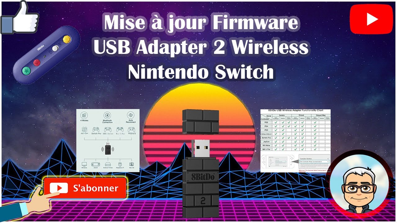 Mise à jour Firmware 8BitDo USB Adapter 2 Wireless Nintendo Switch 