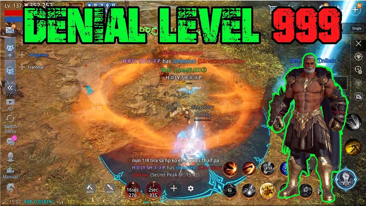 MIR4 | LIONHEART | DENIAL LEVEL 999 | CHARACTER BUILD TEST #06 #mir4 #gaming #gamer #mmorpg