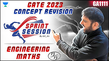 GATE 2023 Concept Revision | Sprint Session ✌️✌️| Engineering Maths 📝📝#gc_sir