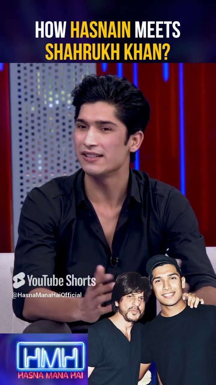 Hasnain meets Shahrukh Khan!?   #muhammadhasnain #tabishhashmi #hasnamanahai #cricketer #shorts