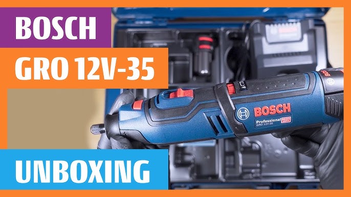  Bosch Professional 12V System GRO 12V-35 cordless rotary tool  (excluding batteries and charger, incl. key, collet, cutting disc,  accessory box, L-BOXX inlay, in carton) : Automotive