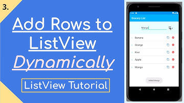 3. Add Rows to ListView Dynamically