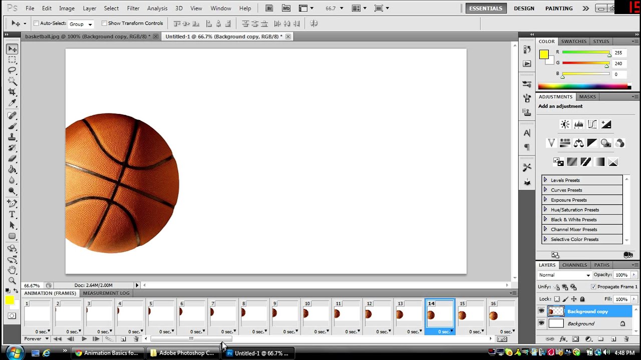 Create an Animated Gif in Photoshop CS6 