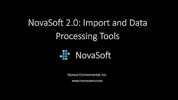 09 NovaSoft 2.0: Import And Data Processing Tools