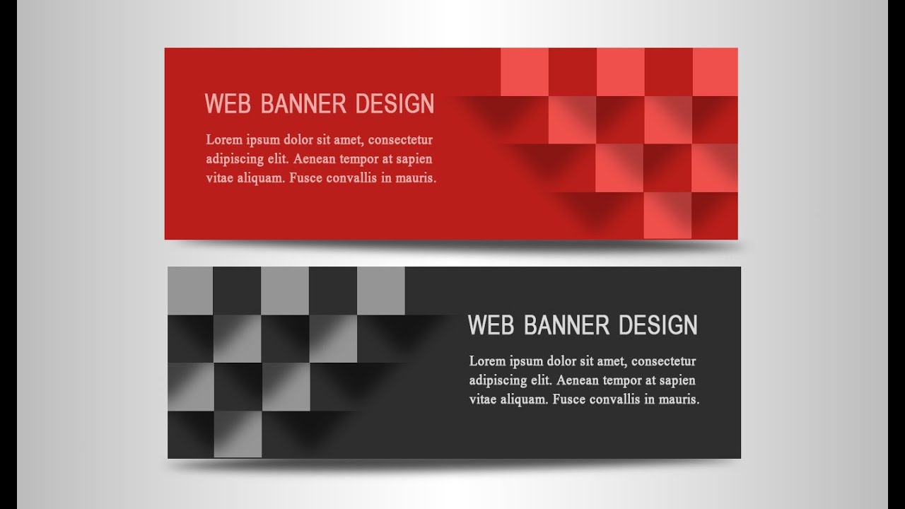 Photoshop Tutorial Web Banner Design 3d Boxes Youtube