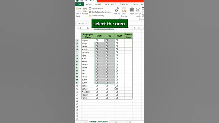 Excel Easy Tip🔥Best Way To Remove Checkboxes ☑️In Excel #shorts #viral #short #exceltips