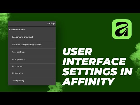 Customize your User Interface Settings in Affinity 3 for Beginners
