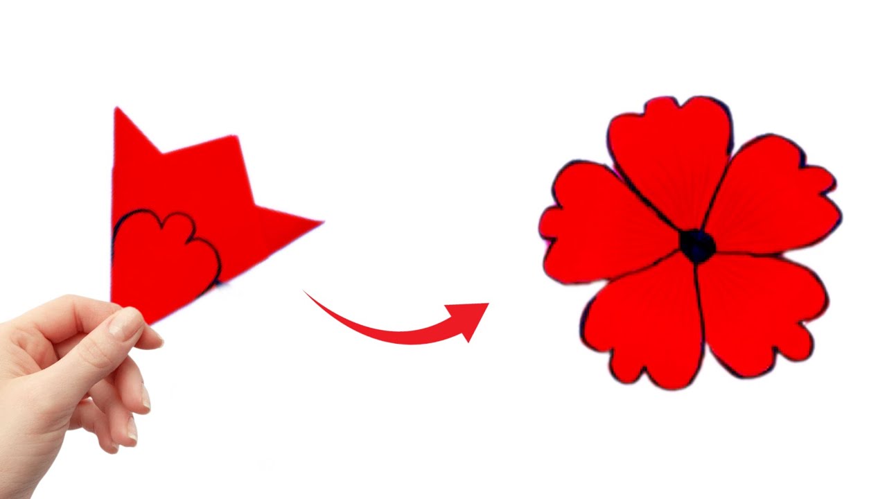 Paper Flower Making Tutorial for Beginners|Beautiful Diy Flower Craft 🌸