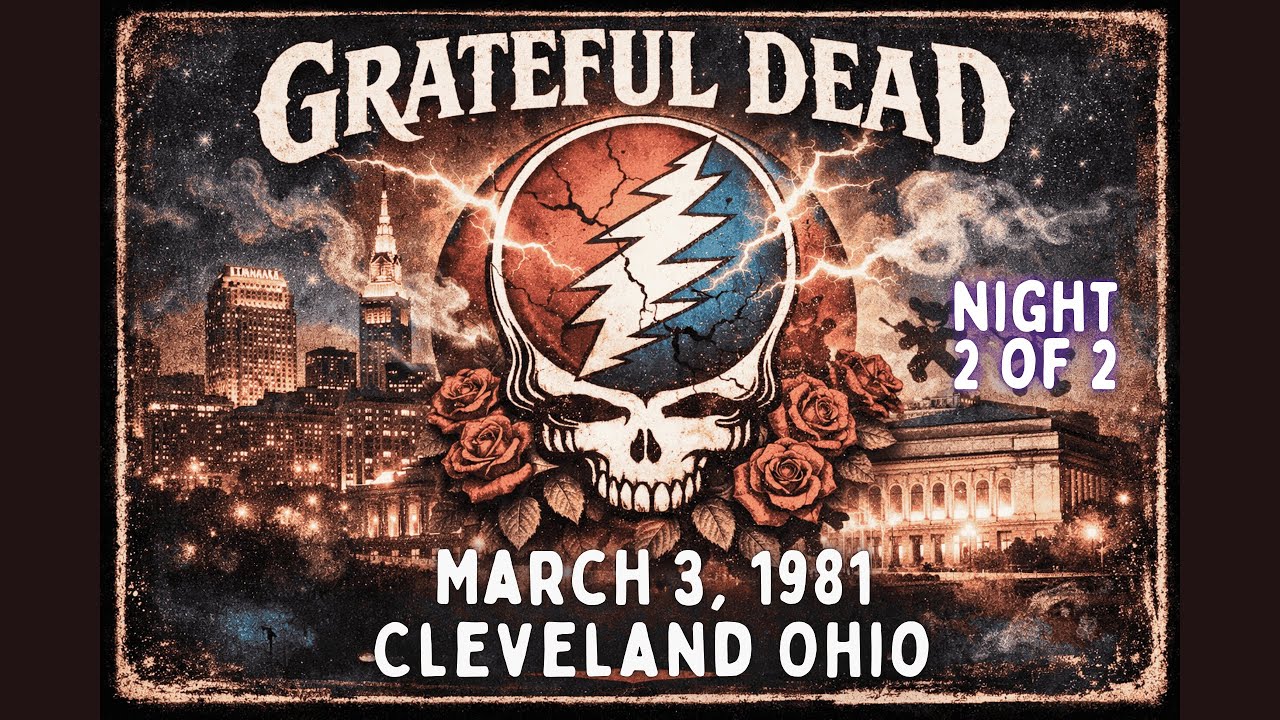GRATEFUL DEAD — 3/3/1981 CLEVELAND, OH  (Night 2 of 2) Live Cleveland Ohio Vintage Concert Vibe Log