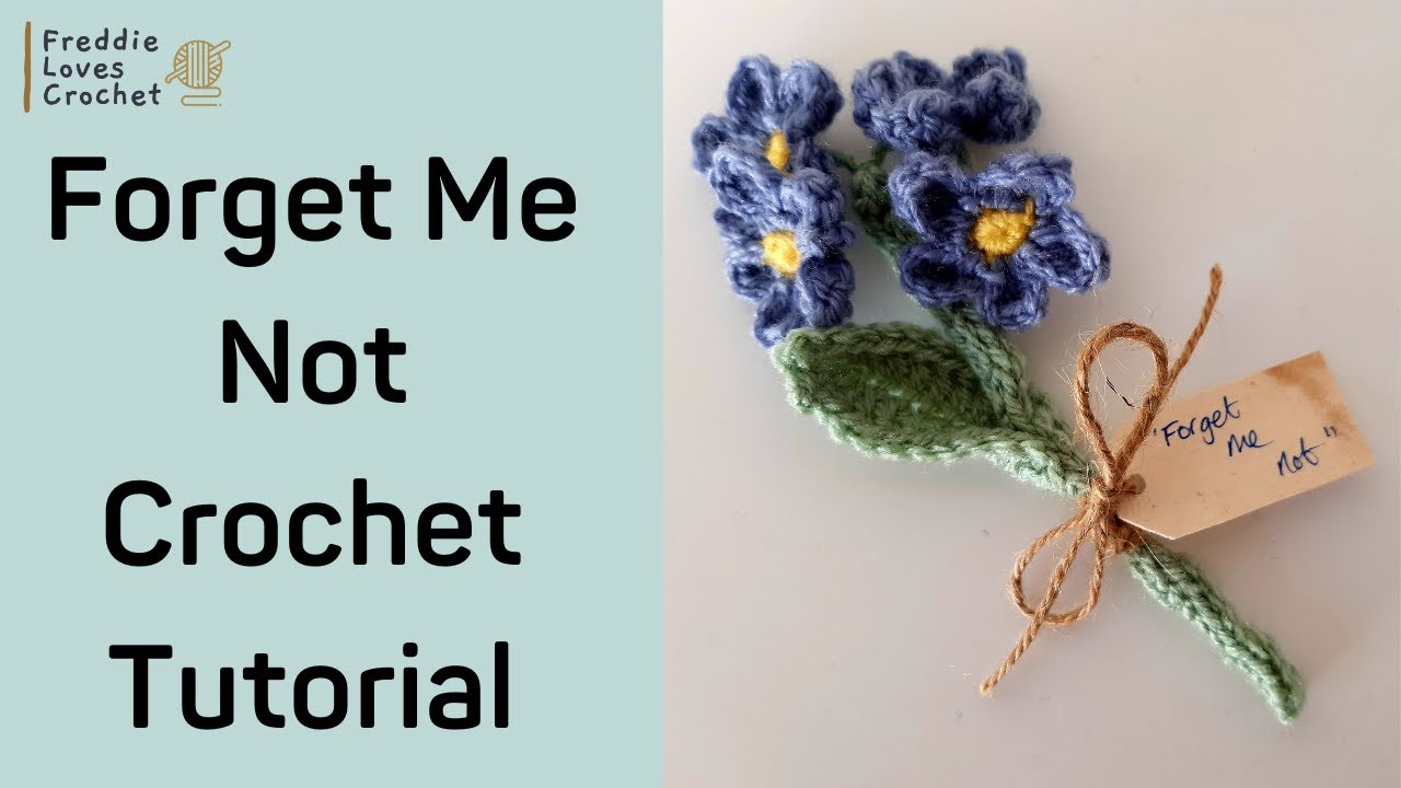 Forget Me Not Flowers Crochet Tutorial