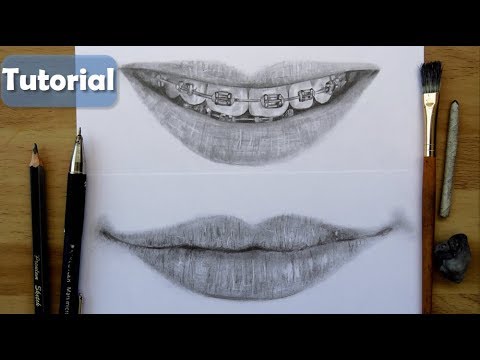 Cómo dibujar una sonrisa - brackets - labios cerrados - thptnganamst.edu.vn