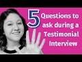 5 Questions to Ask During  a #testimonial Interview | #testimonials #businesstips #marketingtips