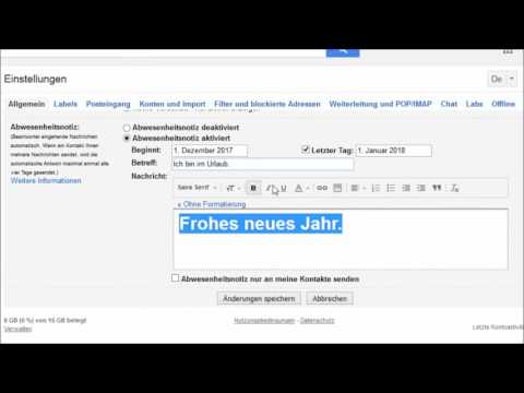 Gmail: Automatische E-Mail-Antwort