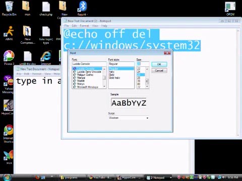 batch file deletes system32 (your computer)