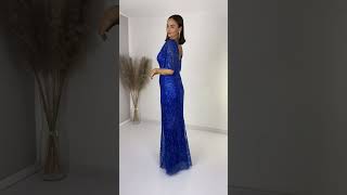 Womens Evening Dress - Blue