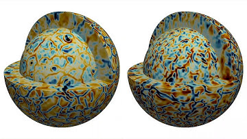 Compressible convection in a full spherical shell