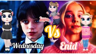 Wednesday Vs Enid Angela 2 | My talking angela 2 | #viral