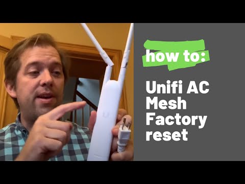 How to: Factory reset Unifi AC Mesh Access Point