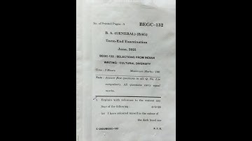 Ignou BAM/BAG June 2025 BEGC 132 TEE exam paper in English || #exam #ignou_question_paper #ignou