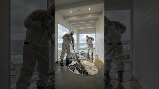 Mesmerizing Luxury Marbled Epoxy Resin Floor Transformation! 🎨✨#diy #epoxyresin #shorts