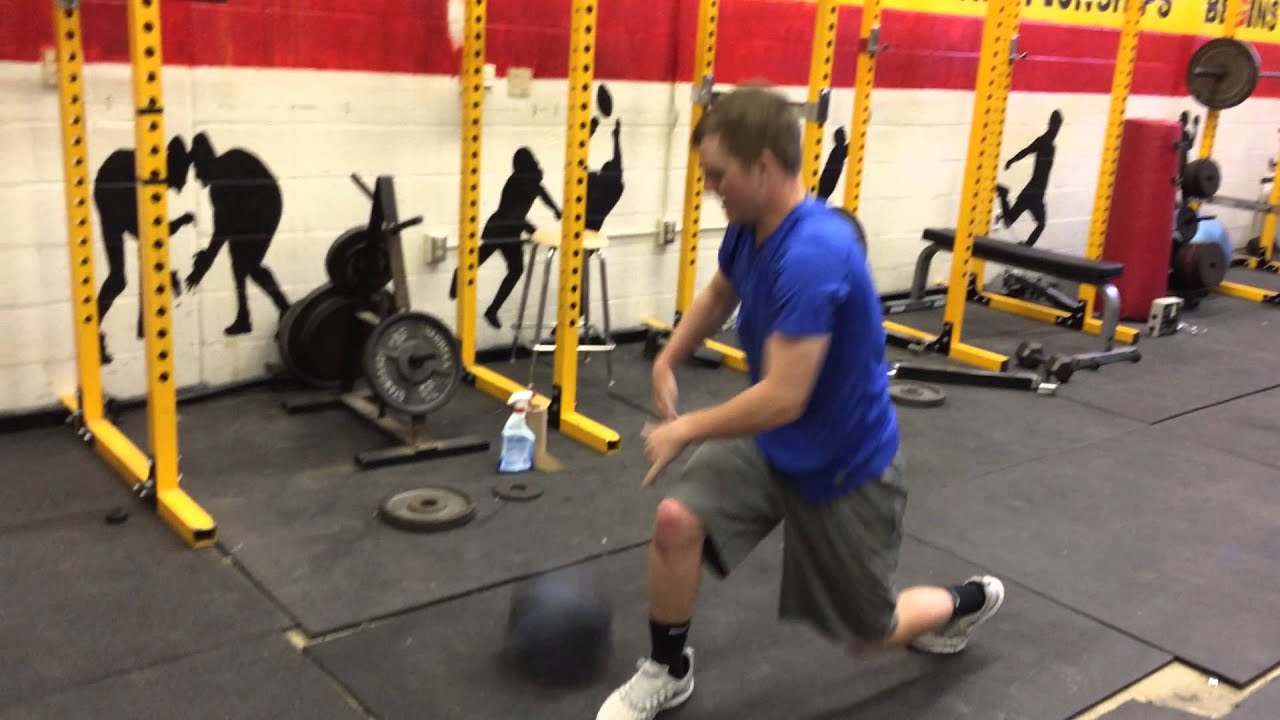Walking Lunge with Med Ball Slam YouTube