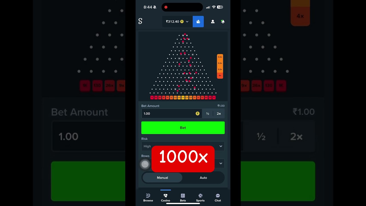 Plinko 1 rs to 1000 stake Trick❤️ Plinko Trick