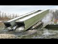 Powerful German Bridge Tank Crosses Deep River During Crazy Ground Operations