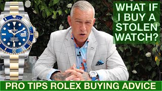 What happens if I buy a stolen Rolex watch?