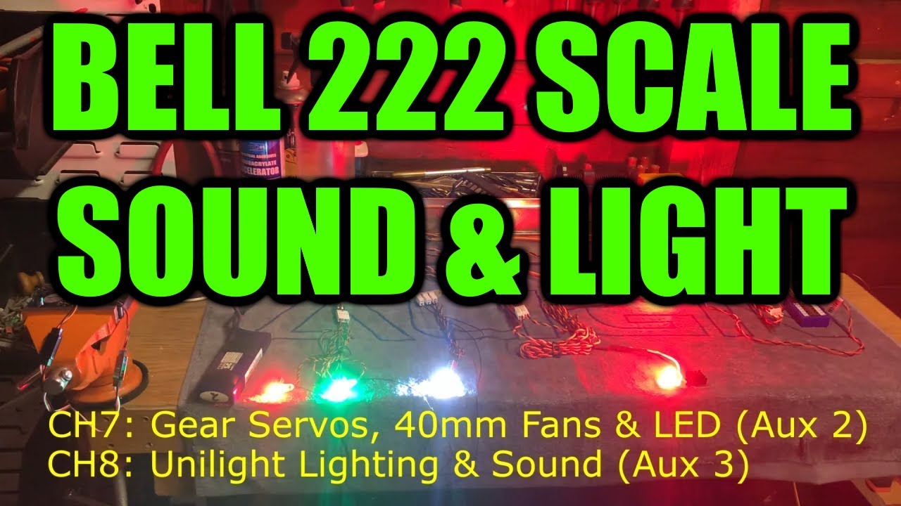 Bell 222 Scale RC Helicopter (700) - Sound & Light - Part 1