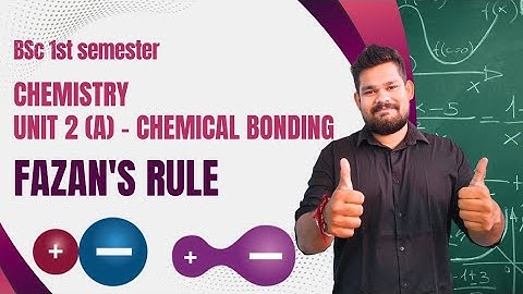 Fajan’s Rule Explained | Covalent Character in Ionic Compounds |BSc Chemistry @Catalyst5197 