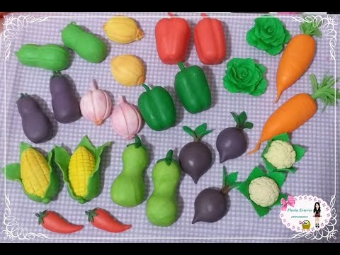 Vídeo: Como Fazer Frutas E Vegetais Com Plasticina