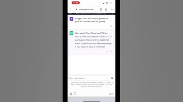 Youtube channel name using chatGPT