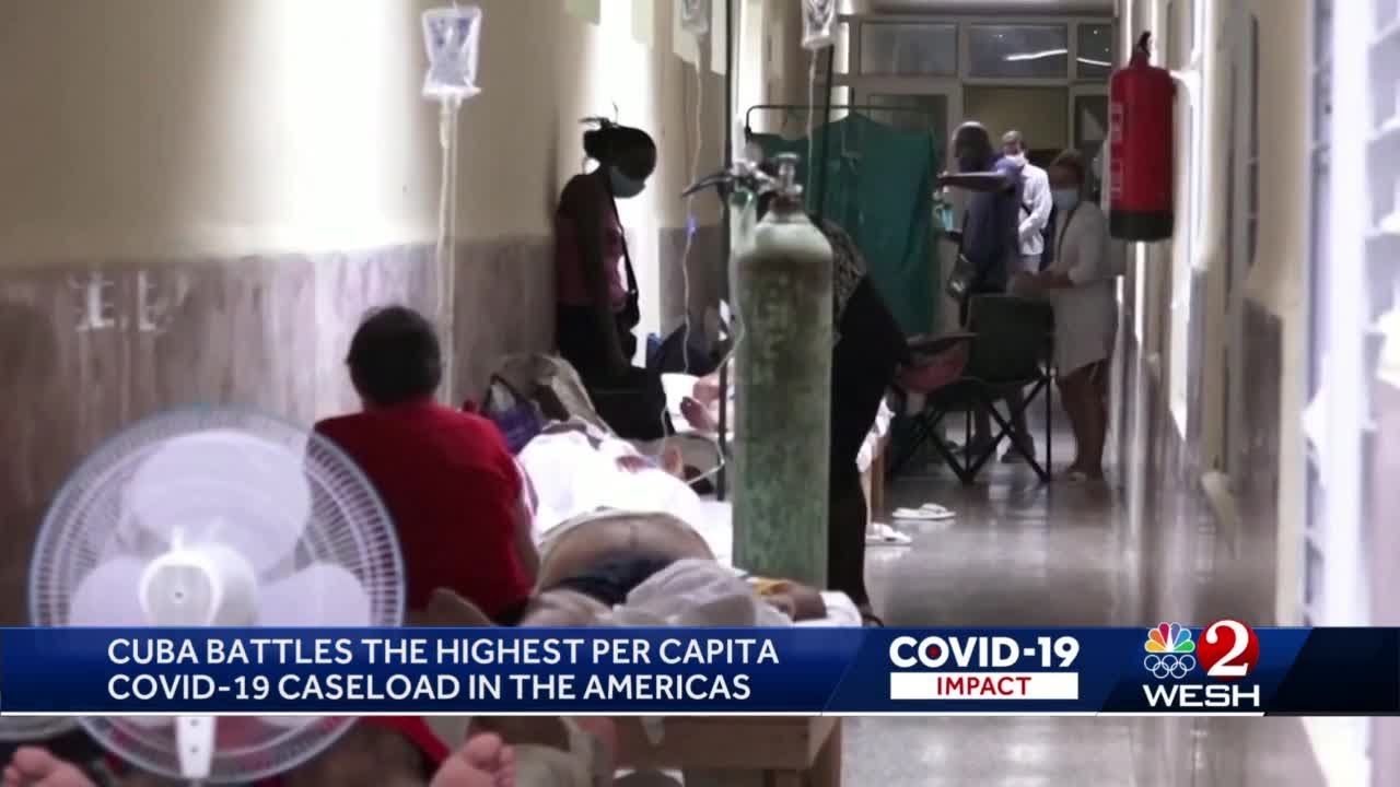 Cuba battles the highest per capita COVID-19 caseload in the Americas, experts say