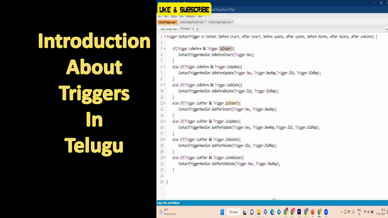 Salesforce Triggers in Telugu YouTube
