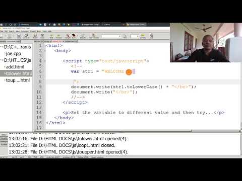 toUpperCase() and toLowerCase() Javascript Built in Functions