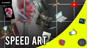 Speed art | Manipulation - magic betta fish in forest | photoshop