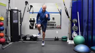 Basic Plyometrics to Improve Bone Health: 4-Square Single Leg Line Hops with Stick