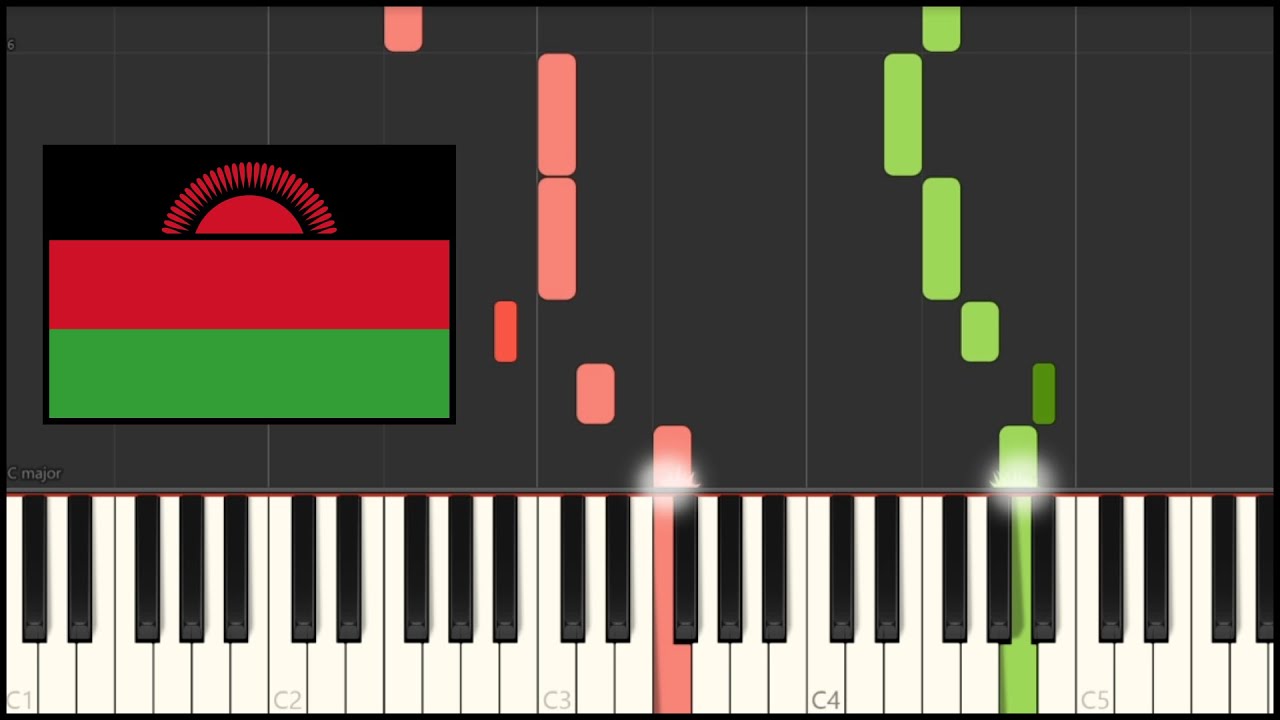 Malawi National Anthem - Mlungu dalitsani Malaŵi (Piano Tutorial) - YouTube
