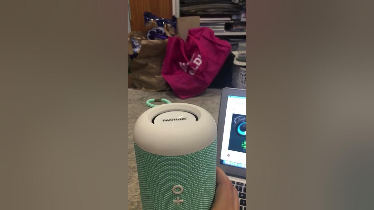 PANTONE Bluetooth Portable Speaker Bass Test YouTube