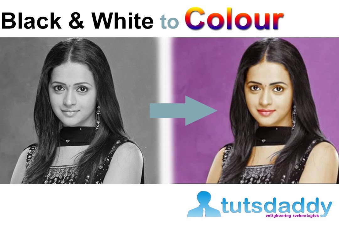 Convert a color image to black and white in Photoshop and share