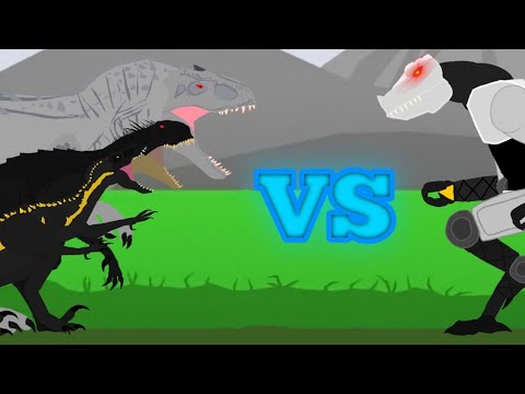 Indominus rex,Indoraptor and Scorpius rex vs Brad-XL(Made by me) | AUTO RPG Anything