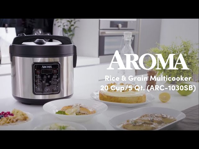  AROMA Digital Rice Cooker, 4-Cup (Uncooked) / 8-Cup (Cooked),  Steamer, Grain Cooker, Multicooker, 2 Qt, Stainless Steel Exterior,  ARC-914SBD: Home & Kitchen