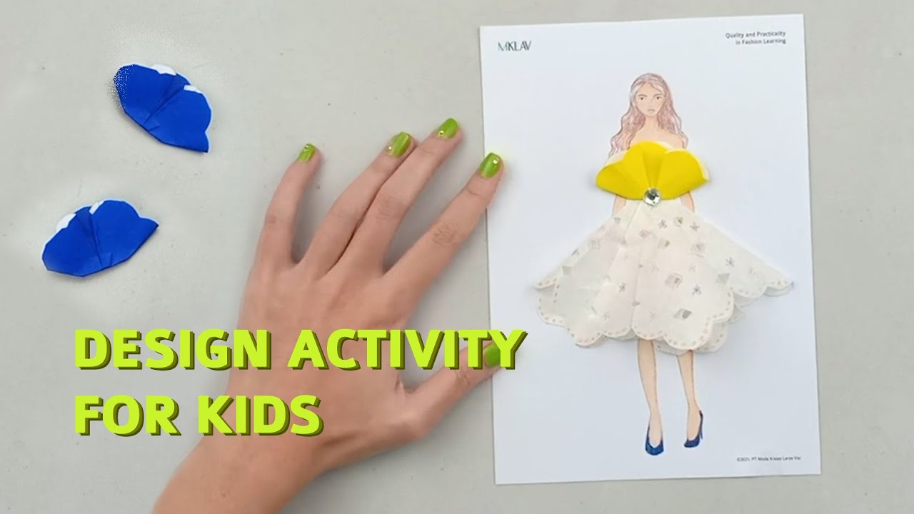 3D Fashion Illustration Paper Flower Skirt Kids Activity YouTube