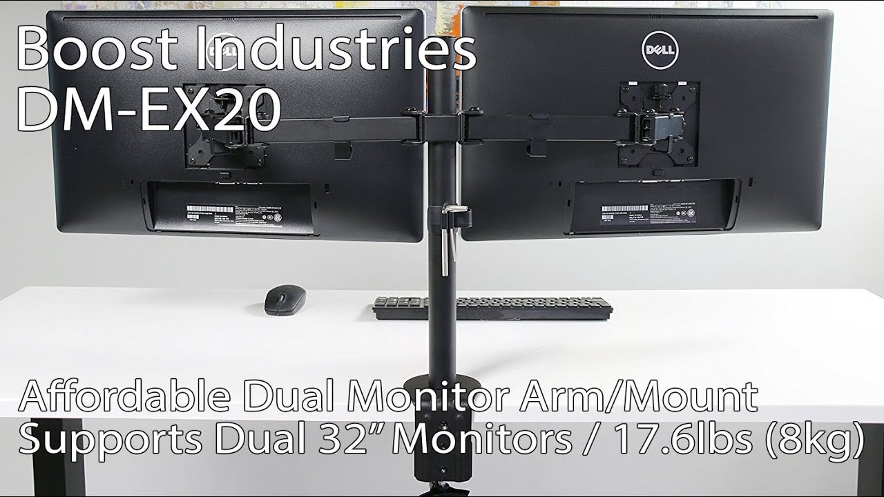 Boost Industries Dm Ex20 Dual Arm Monitor Desk Mount Bracket For Boost Industries Dm Ex20 Dual Arm Monitor Desk Mount Bracket For Screens 13 To 32 17 6lbs 8kg