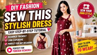 Elegant Brown Batik Dress | Modern Ethnic Style Lookbook